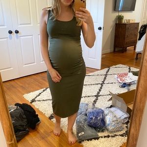 Maternity bodycon midi dress